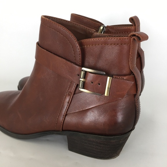 Vince Camuto Womens Size 8 Peamer Ankle Boot Bootie Brown Leather - Picture 5 of 13